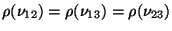 $\rho (\nu _{12})=\rho (\nu _{13})=\rho (\nu _{23})$
