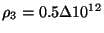 $\rho _{3}=0.510^{12}$