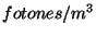 $fotones/m^{3}$