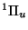 $^{1}\Pi _{u}$