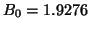 $B_0=1.9276$