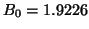 $B_{0}=1.9226$