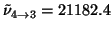 $\tilde{\nu}_{4\rightarrow 3} = 21182.4$