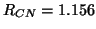 $R_{CN} = 1.156$