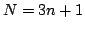$N=3n +1$