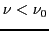 $\nu<\nu_0$