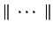 $\Vert \ \cdots \ \Vert$