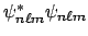$\psi_{n \ell m}^{\ast} \psi_{n \ell m}$