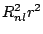 $R_{nl}^2 r^2$