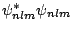 $\psi_{nlm}^*\psi_{nlm}$