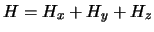 $ H= H_x + H_y + H_z$