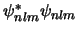 $\psi_{nlm}^*\psi_{nlm}$