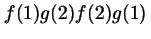 $f(1)g(2)f(2)g(1)$