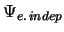 $\Psi_{e.\,indep}$