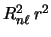 $R_{n \ell}^2\, r^2$
