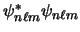 $\psi_{n \ell m}^{\ast} \psi_{n \ell m}$