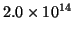 $2.0 \times 10^{14}$