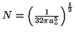 $N = \left( \frac{1}{32 \pi a_o^5} \right)^\frac{1}{2} $