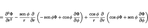 \begin{displaymath}
=
\frac{\partial^2 \Phi}{\partial r^2}
-\frac{\mathop{\rm se...
...limits \phi \,
\frac{\partial \Phi}{\partial \phi}
\right)
\end{displaymath}