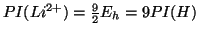 $PI(Li^{2+}) = \frac{9}{2} E_h= 9 PI(H)$