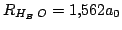 $ R_{H_B\,O}=1.562 a_0$