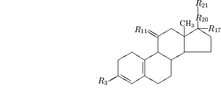 \begin{displaymath}\steroid{$R_{11} $}{D}{$R_3$}{Q}{Q}{D}{$R_{20} $}{$R_
{21} $}{$R_{17} $} \end{displaymath}