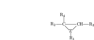 \begin{displaymath}\hetthree{${\rm R_1} $}{${\rm R_2} $}{${\rm R_3}
$}{${\rm R_4} $}{Q}{S}{H}{Z} \end{displaymath}