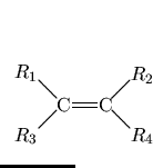 $ \xi=500
\xi=300
\ethene{$R_1$}{$R_2$}{$R_3$}{$R_4$} $