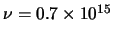 $\nu = 0.7 \times 10^{15}$