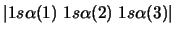 $\vert 1s\alpha(1) \; 1s\alpha(2) \; 1s\alpha(3) \vert$