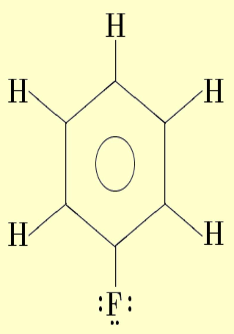 Lewis structure C6H5F