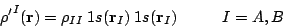 \begin{displaymath}
{\rho'}^I(\mathbf{r}) = \rho_{II} \; 1s(\mathbf{r}_I) \; 1s(\mathbf{r}_I)
\hspace*{1cm} I = A, B
\end{displaymath}